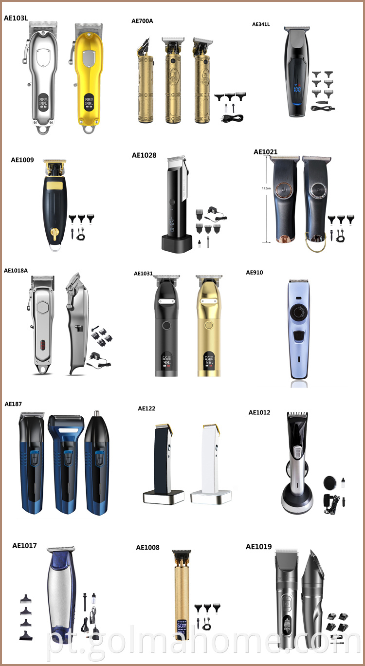 Máquina de corte de cabelo elétrica recarregável com turbocompressor de venda quente Aparador de cabelo profissional máquina de corte de cabelo